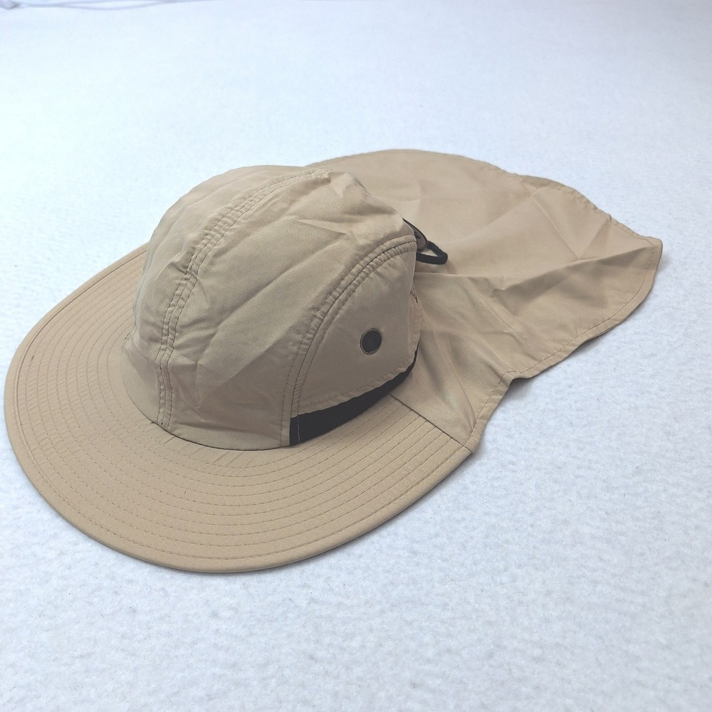 Solaris Sun Hat Mens One Size Khaki Neck Flap Fishing Hiking Outdoor Cap NEW